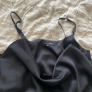 Midi Silk Black Dress